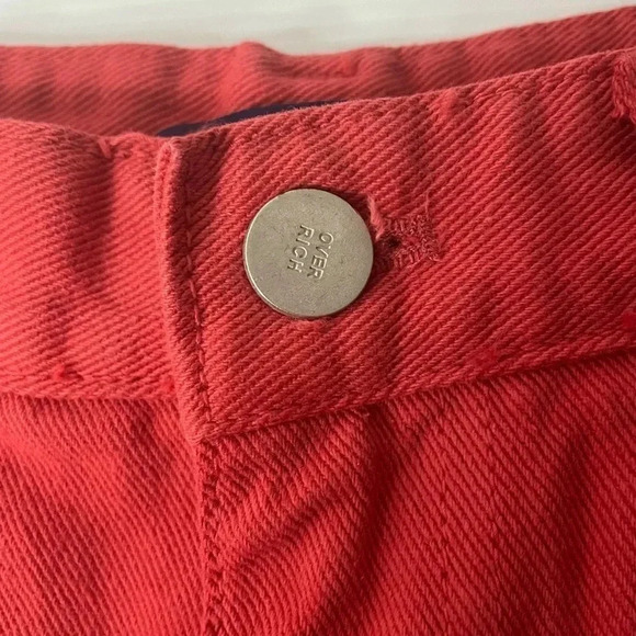 Over Rich Orange Denim High Waisted Shorts Size S - Picture 2 of 7